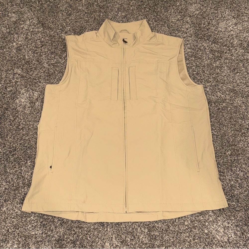 SCOTTeVEST RFID Travel Vest Mens XLT Tan Beige Security Hidden Pockets TEC SeV